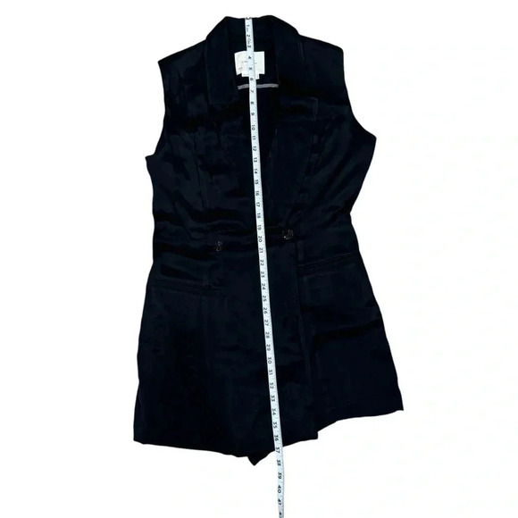 Anthropologie Size 12 Silky Blazer Romper in Black - Picture 16 of 16
